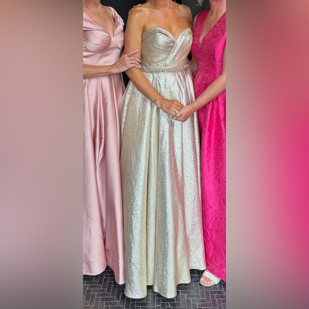 Elegant Gold and Pink Gown